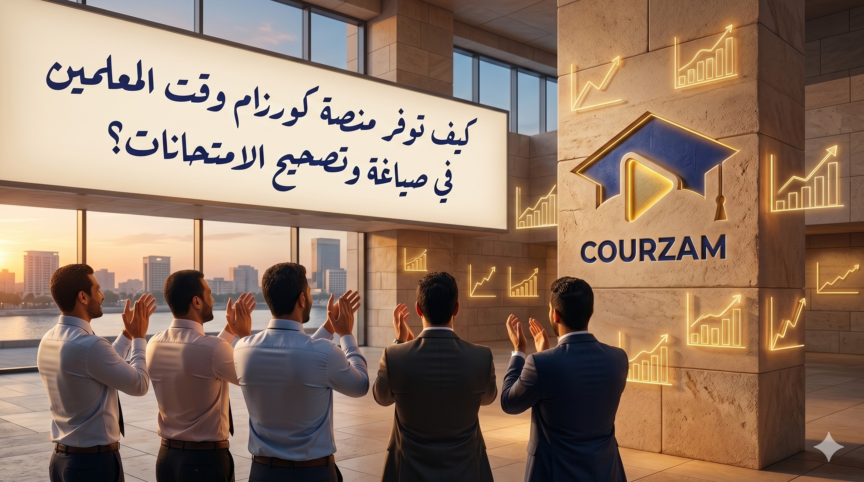 كيف توفر منصة كورزام وقت المعلمين في صياغة وتصحيح الامتحانات؟
